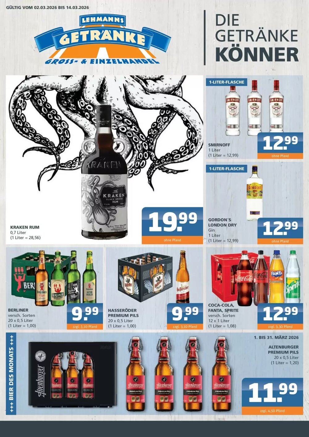 Getränke Lehmann Prospekt (ab 01.03.2026) zum Blättern - Seite 1