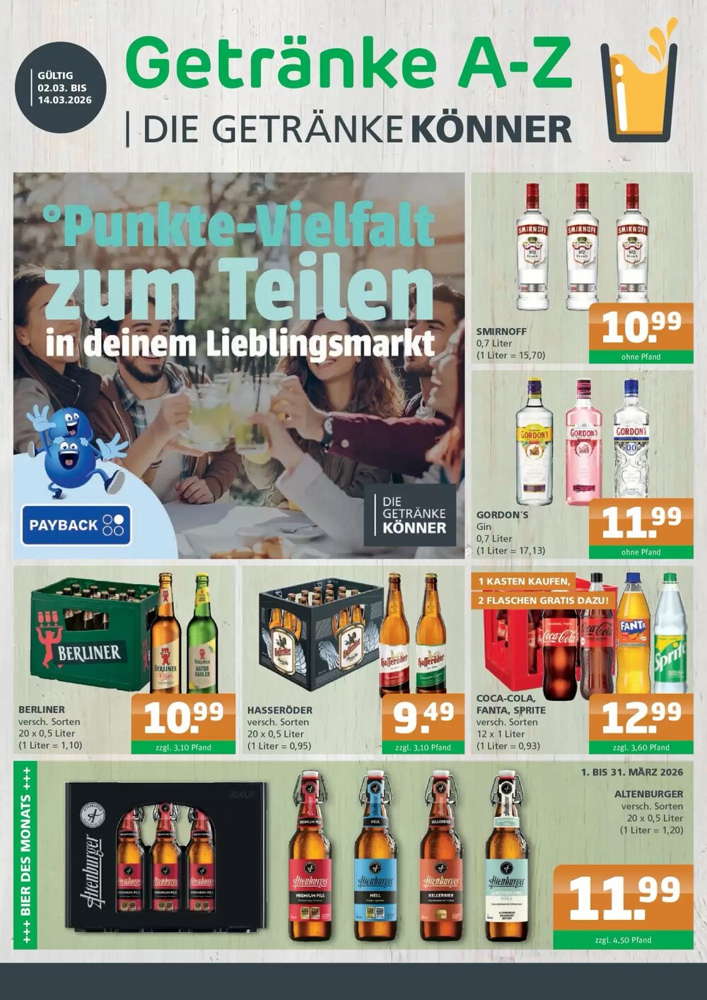 Getränke A-Z Prospekt (ab 01.03.2026) zum Blättern - Seite 1