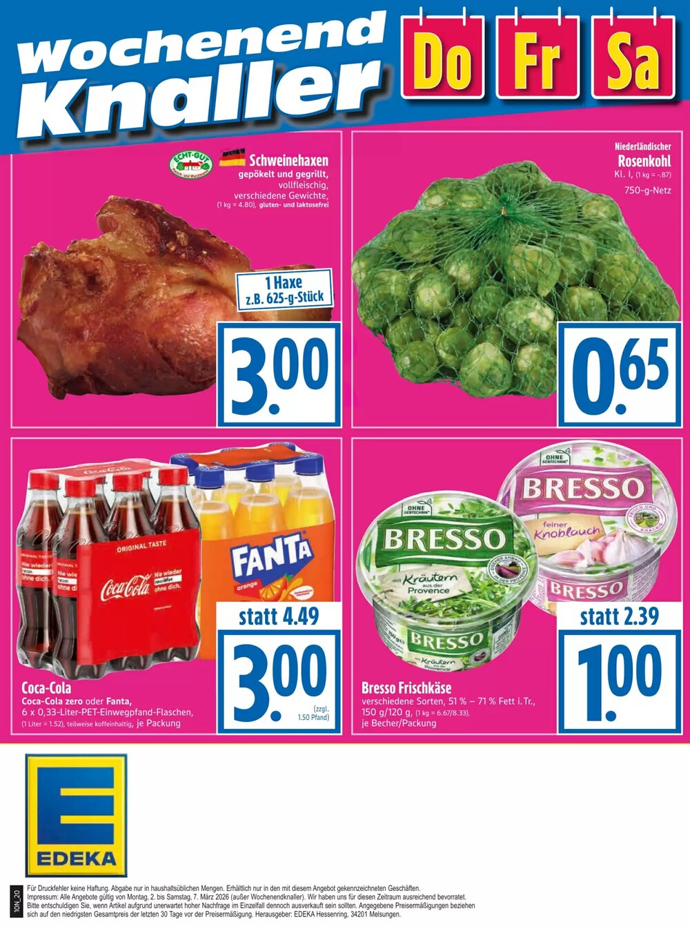 EDEKA Hahner Prospekt (ab 01.03.2026) zum Blättern - Seite 22