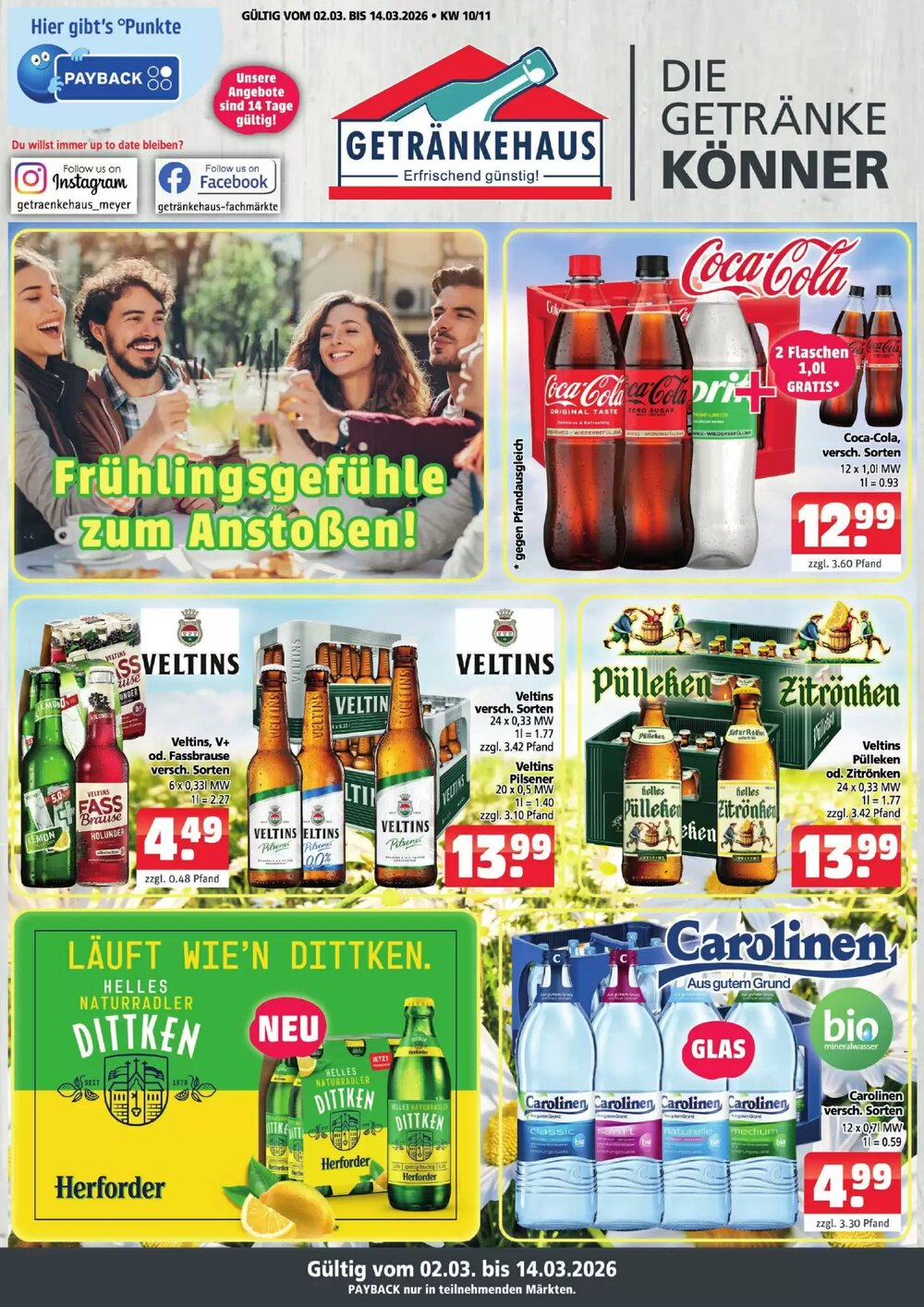 Getränkehaus Prospekt (ab 02.03.2026) zum Blättern - Seite 1