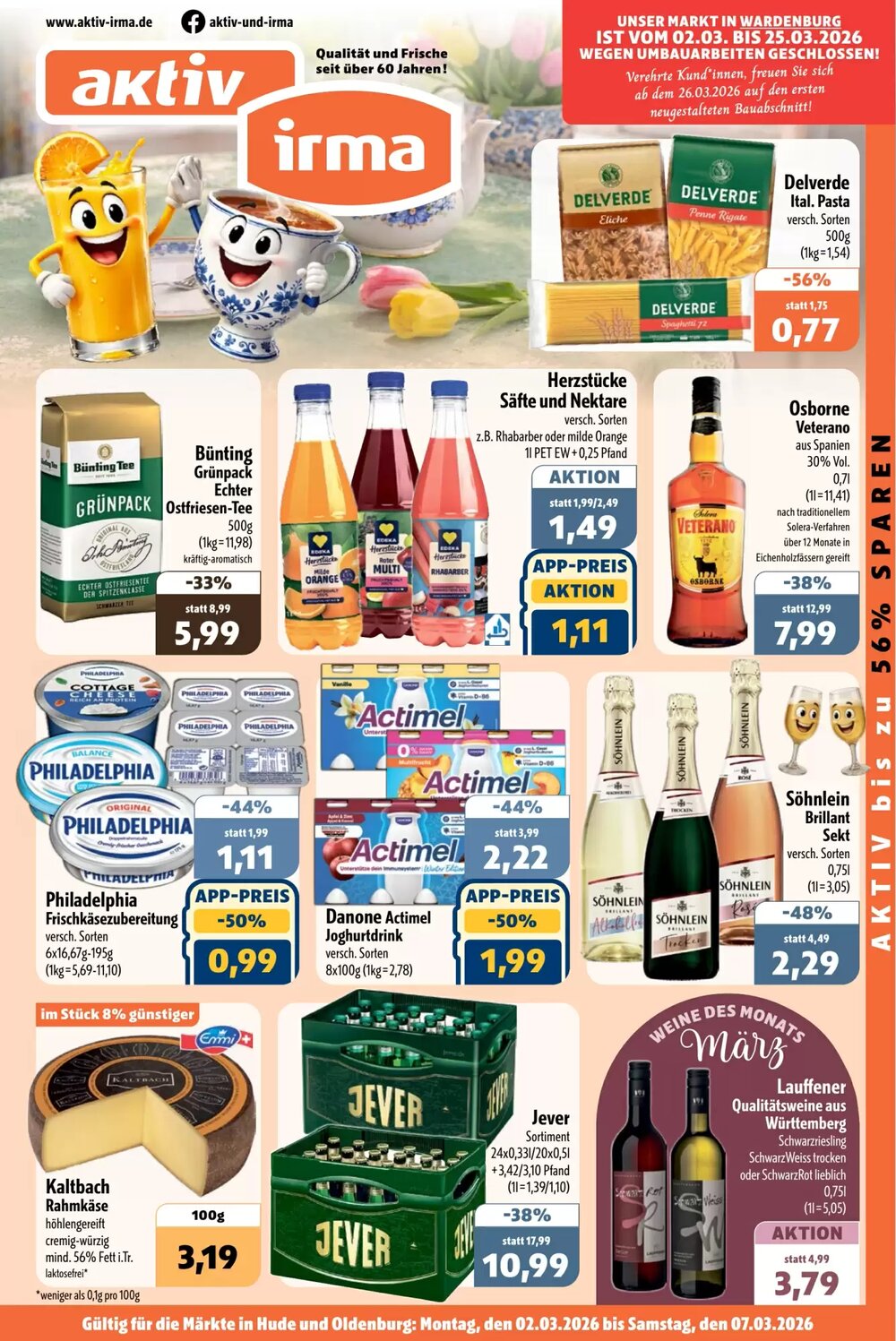 Aktiv Irma Prospekt (ab 02.03.2026) zum Blättern - Seite 1