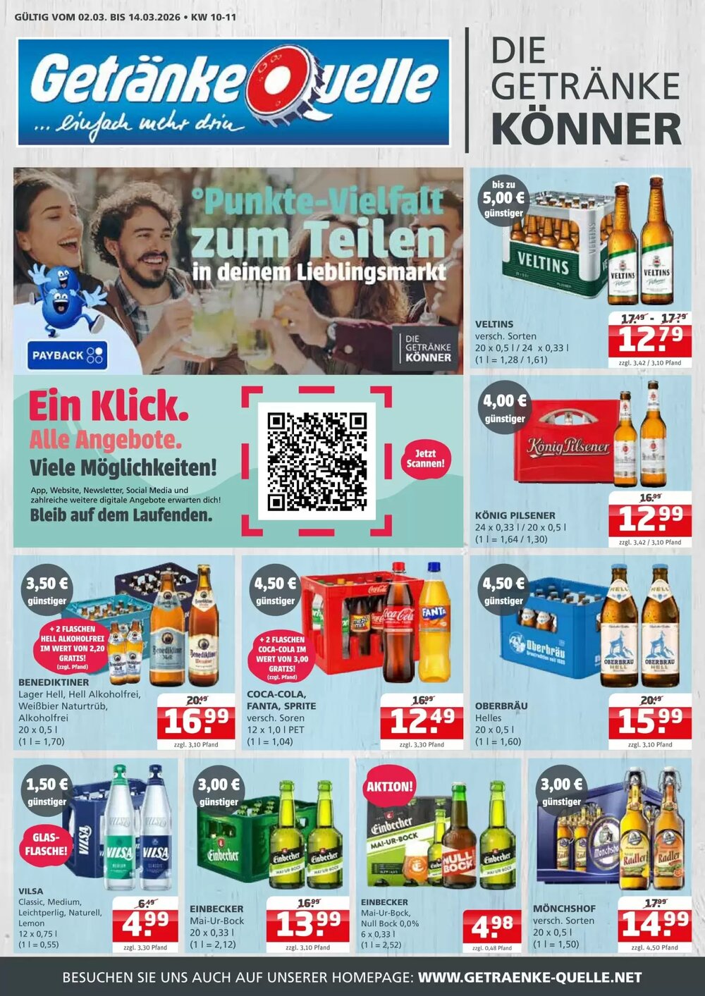 Getränke Quelle Prospekt (ab 02.03.2026) zum Blättern - Seite 1