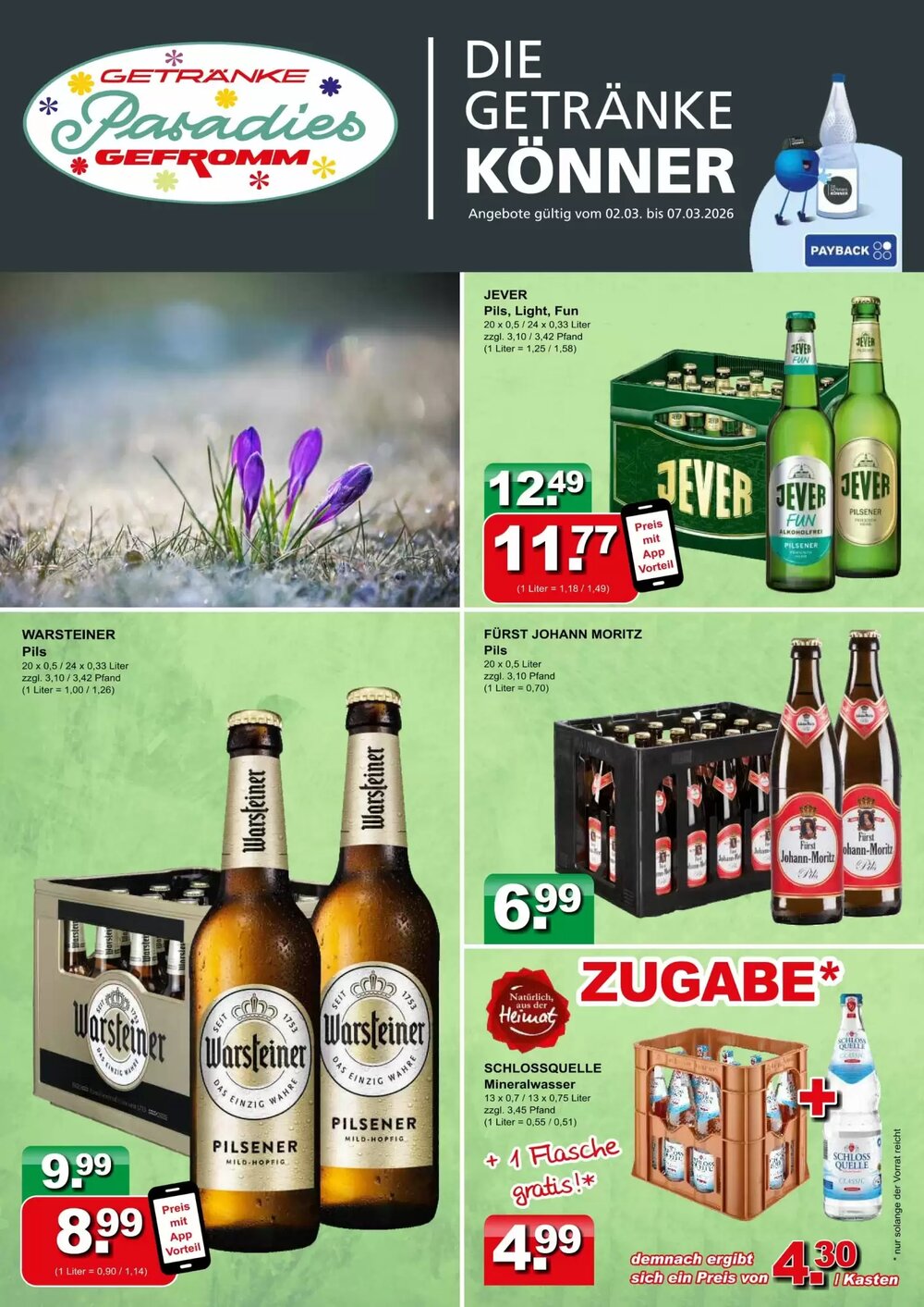 Getränkeparadies Gefromm Prospekt (ab 02.03.2026) zum Blättern - Seite 1