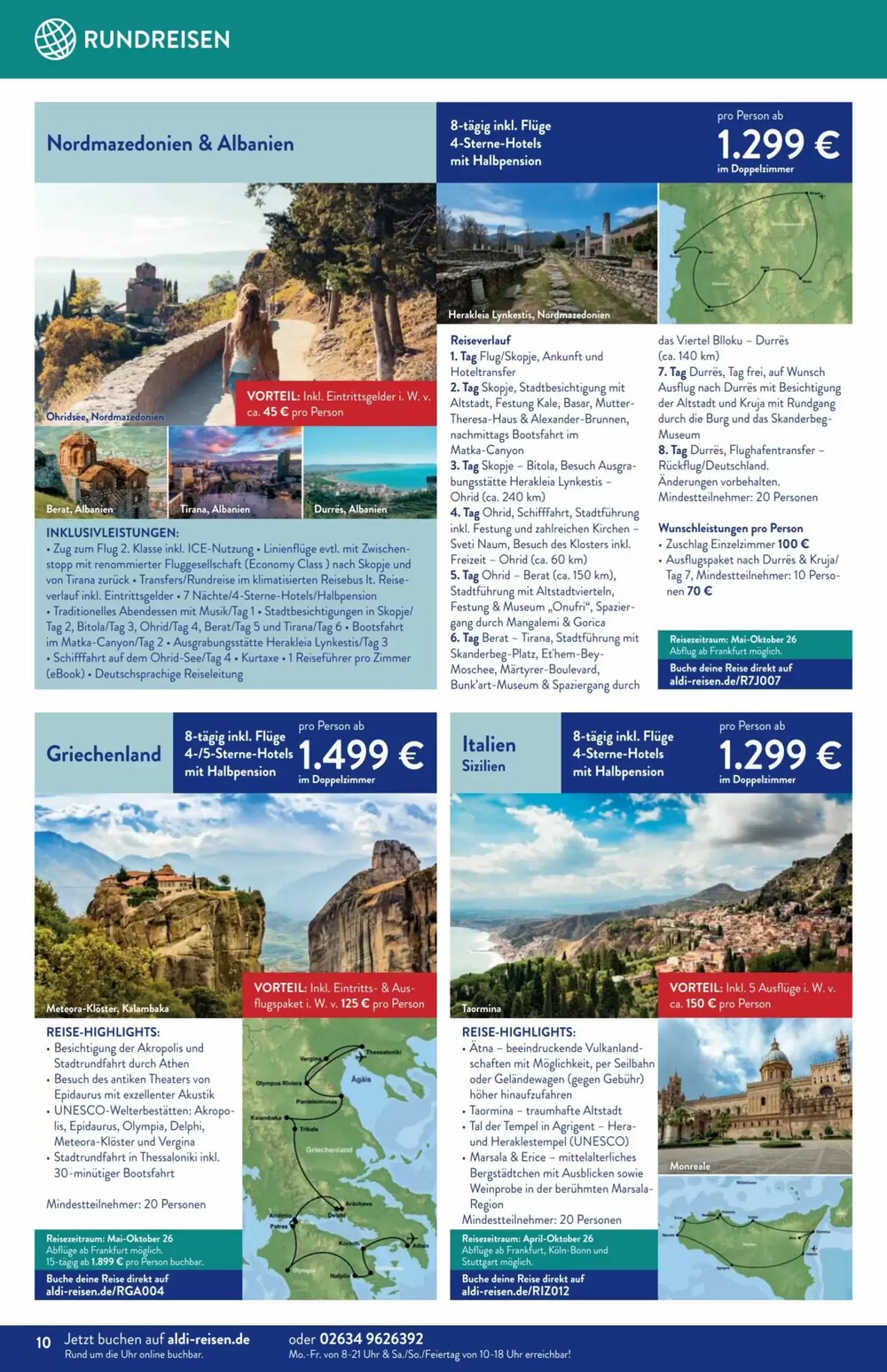 Aldi Süd Reisen Prospekt (ab 02.03.2026) zum Blättern - Seite 10