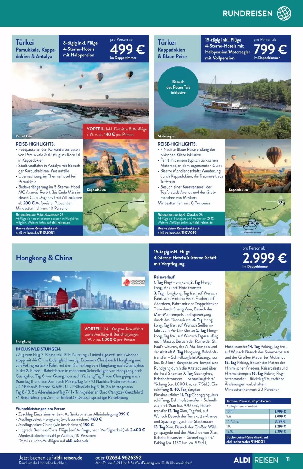 Aldi Süd Reisen Prospekt (ab 02.03.2026) zum Blättern - Seite 11