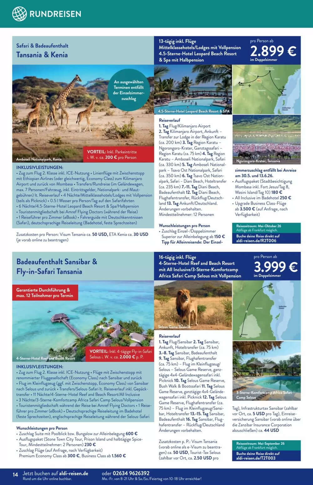 Aldi Süd Reisen Prospekt (ab 02.03.2026) zum Blättern - Seite 14