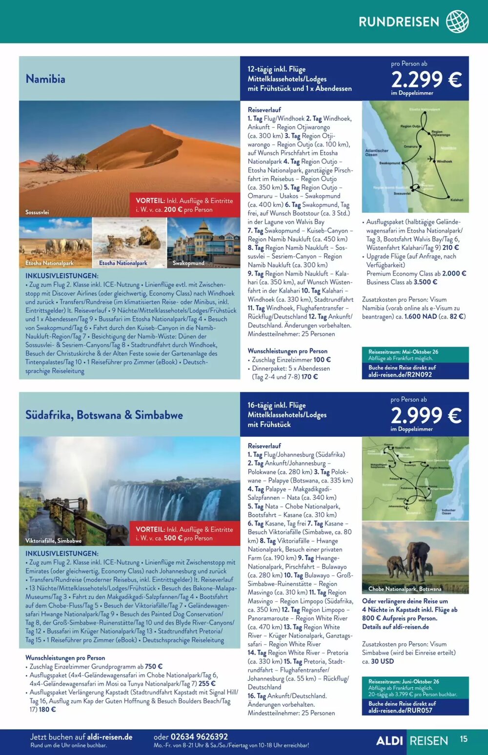 Aldi Süd Reisen Prospekt (ab 02.03.2026) zum Blättern - Seite 15