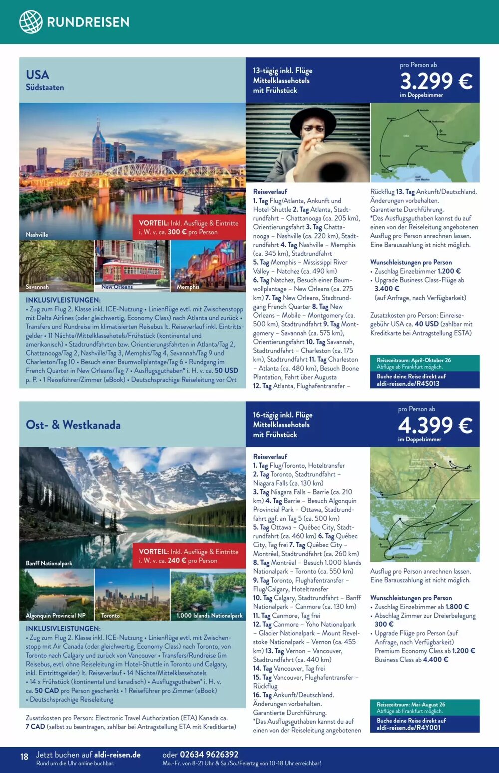 Aldi Süd Reisen Prospekt (ab 02.03.2026) zum Blättern - Seite 18