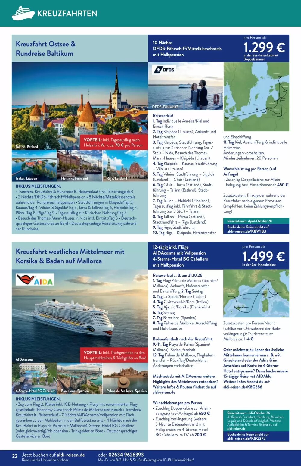 Aldi Süd Reisen Prospekt (ab 02.03.2026) zum Blättern - Seite 22