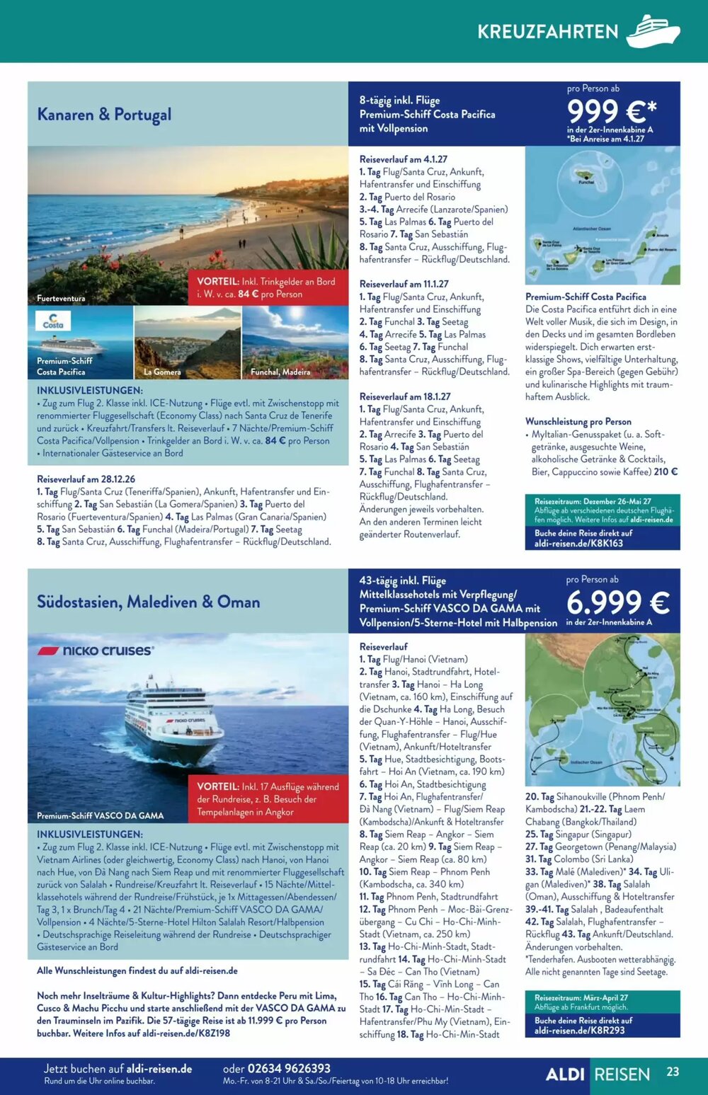 Aldi Süd Reisen Prospekt (ab 02.03.2026) zum Blättern - Seite 23