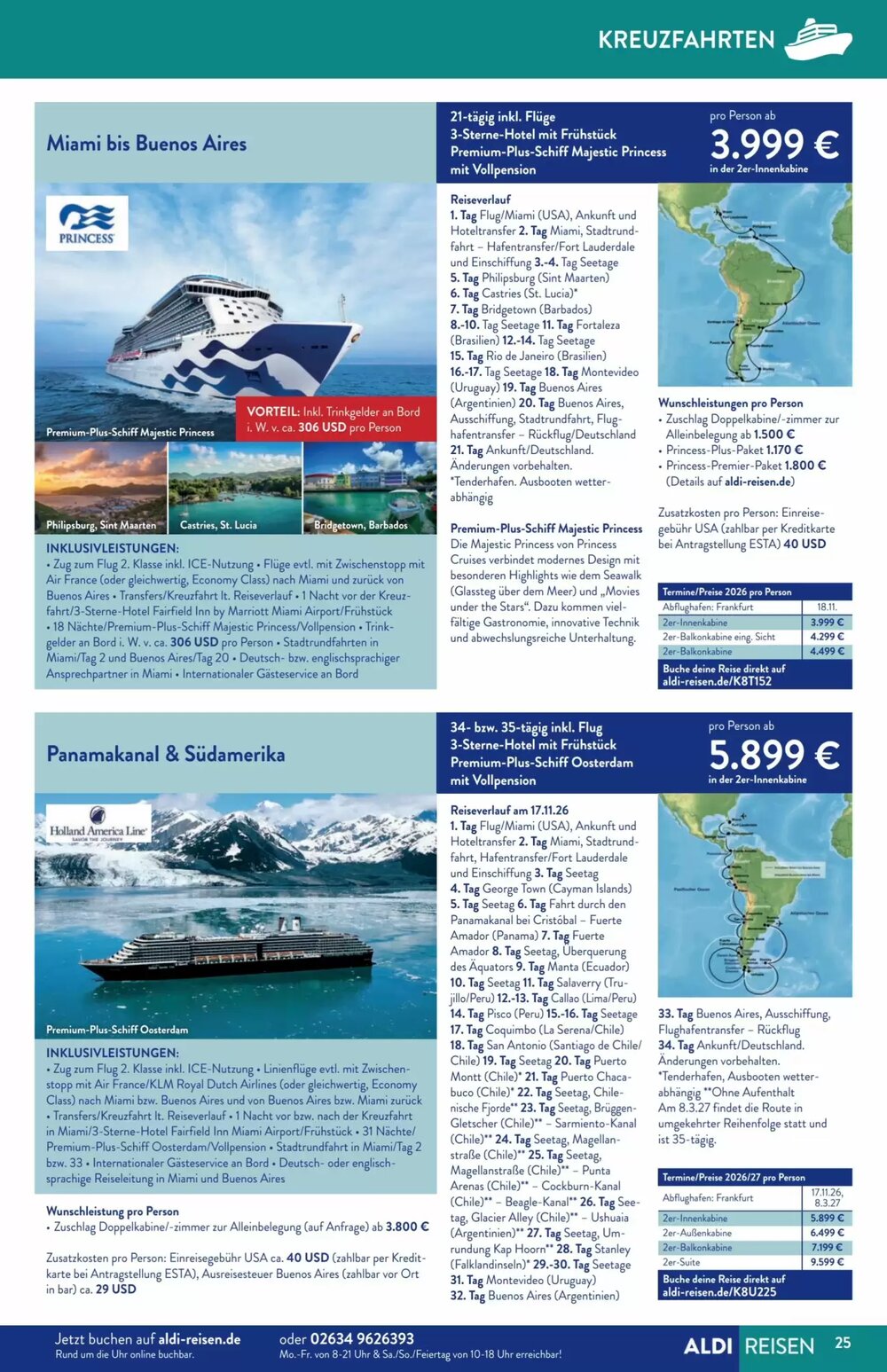 Aldi Süd Reisen Prospekt (ab 02.03.2026) zum Blättern - Seite 25
