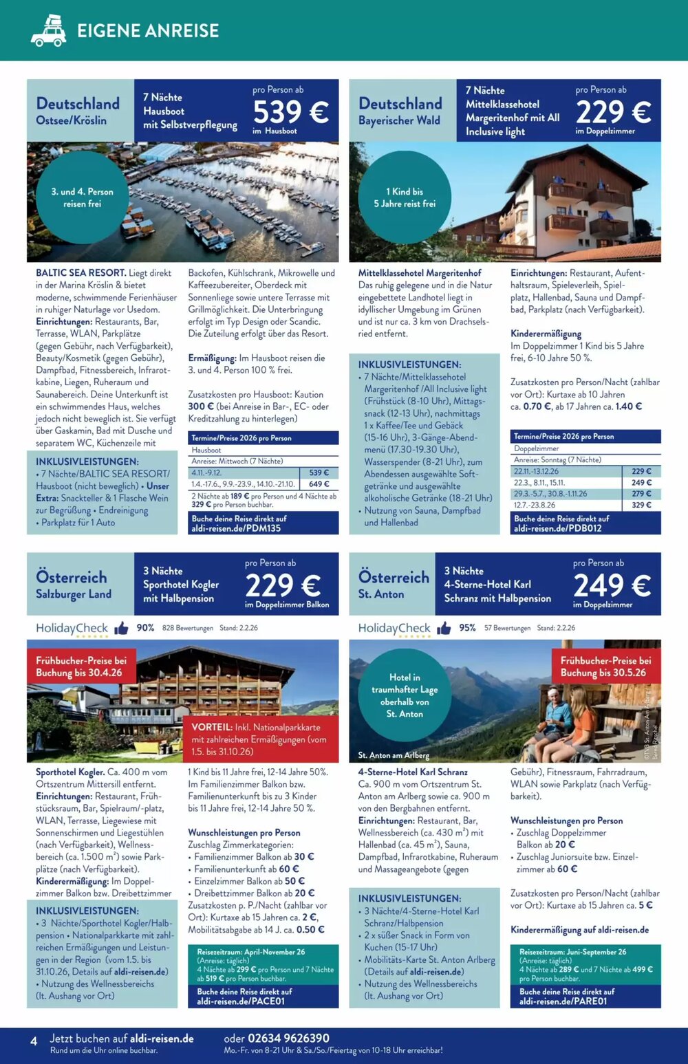 Aldi Süd Reisen Prospekt (ab 02.03.2026) zum Blättern - Seite 4