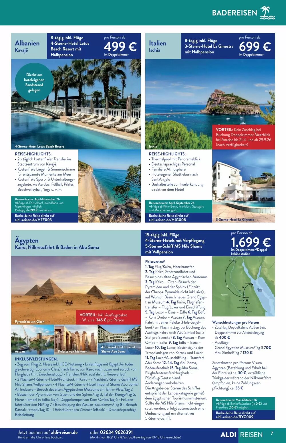 Aldi Süd Reisen Prospekt (ab 02.03.2026) zum Blättern - Seite 7