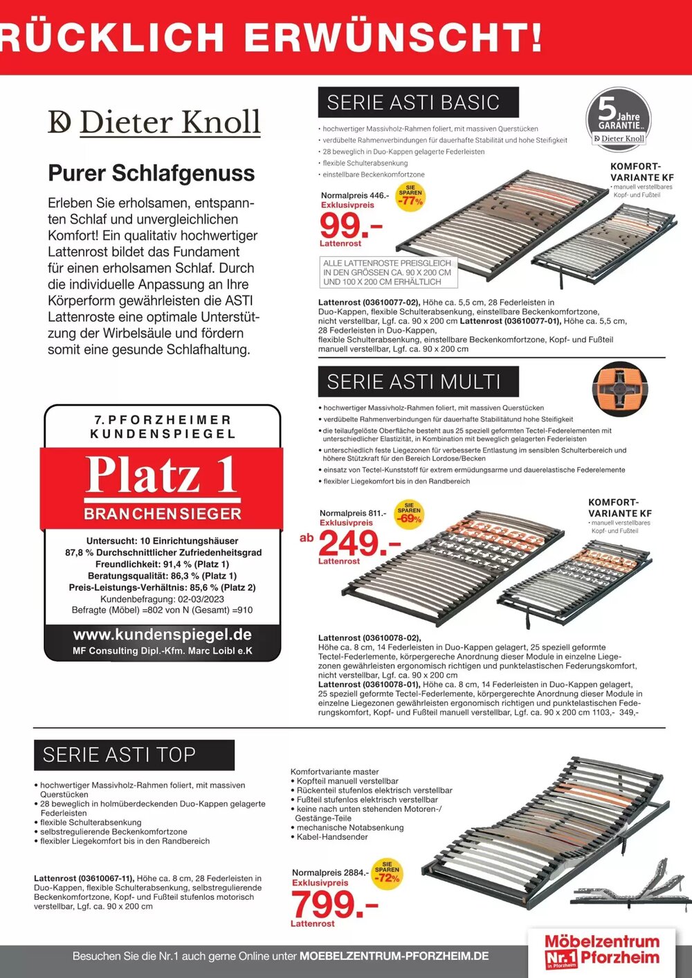 Möbelzentrum Pforzheim Prospekt (ab 02.03.2026) zum Blättern - Seite 7