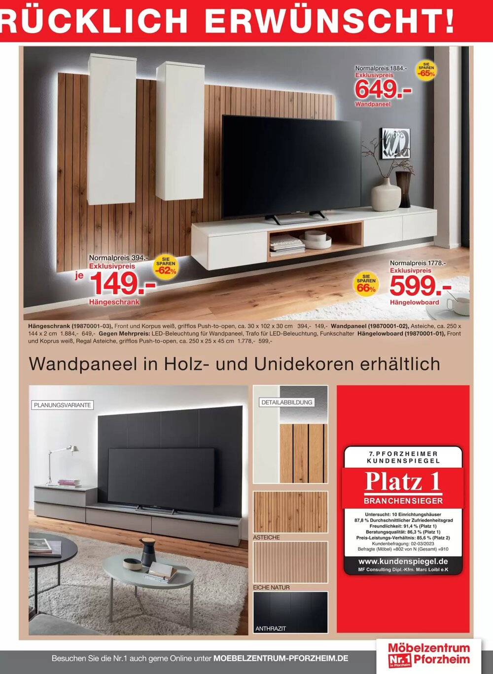 Möbelzentrum Pforzheim Prospekt (ab 02.03.2026) zum Blättern - Seite 5