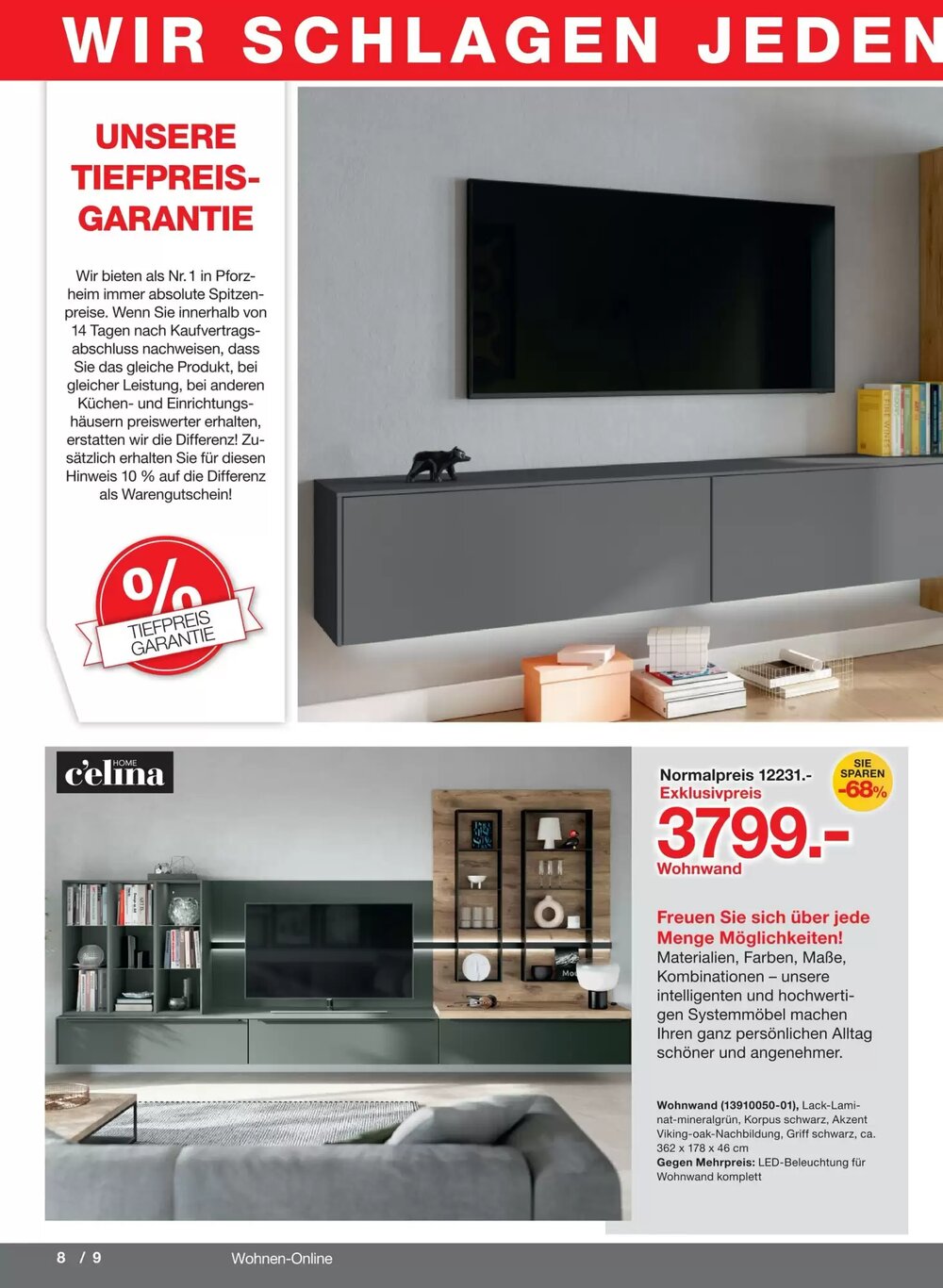 Möbelzentrum Pforzheim Prospekt (ab 02.03.2026) zum Blättern - Seite 8