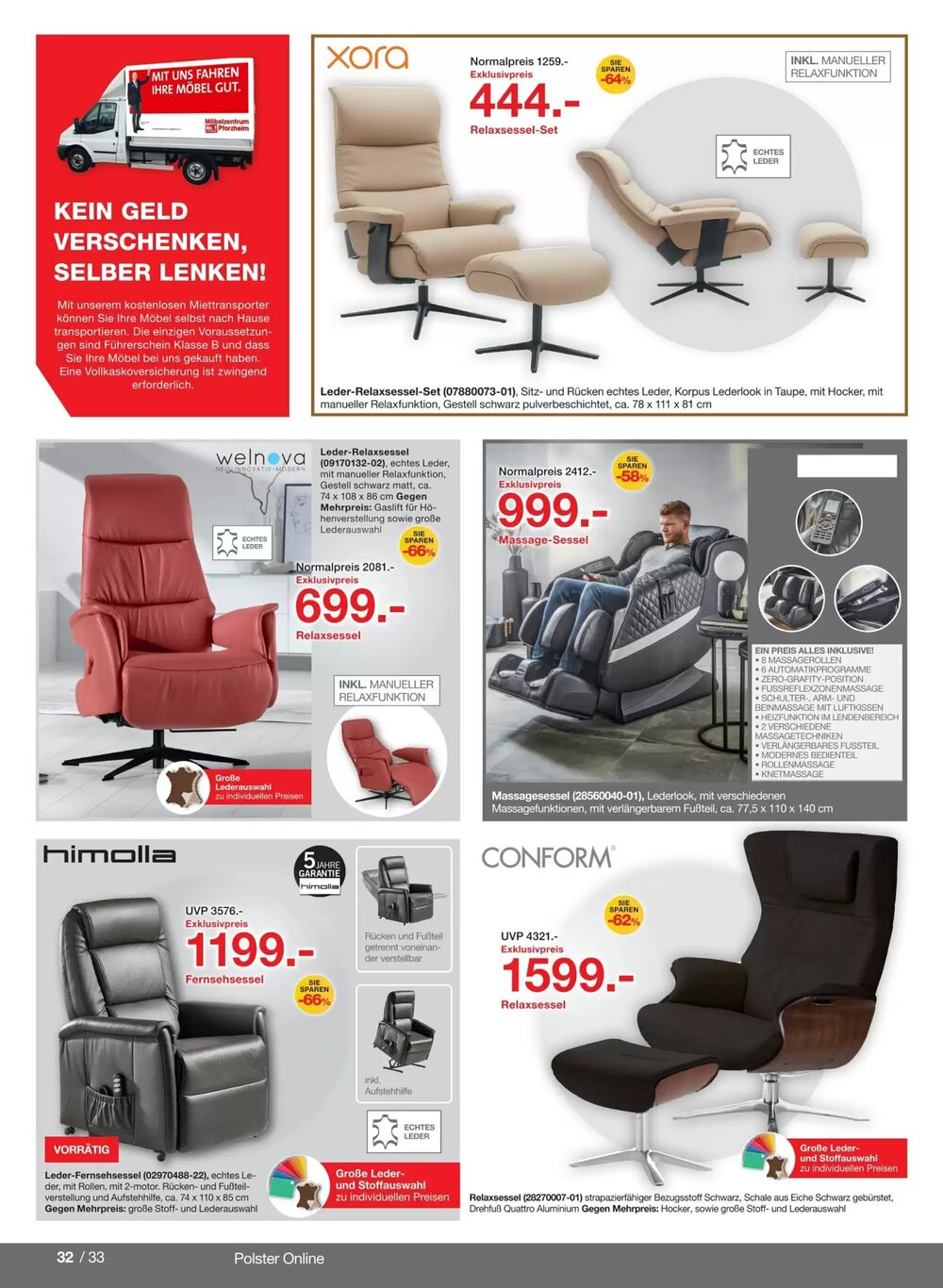Möbelzentrum Pforzheim Prospekt (ab 02.03.2026) zum Blättern - Seite 32