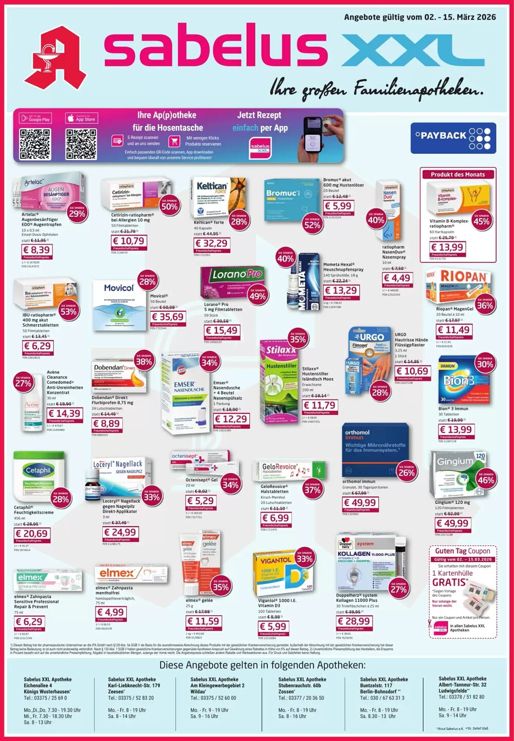 Sabelus XXL Prospekt (ab 02.03.2026) zum Blättern - Seite 1