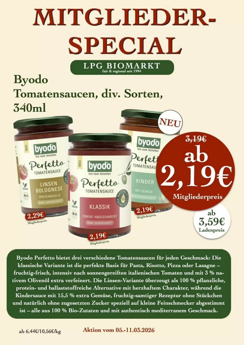 LPG Biomarkt Prospekt (ab 05.03.2026) zum Blättern - Seite 10