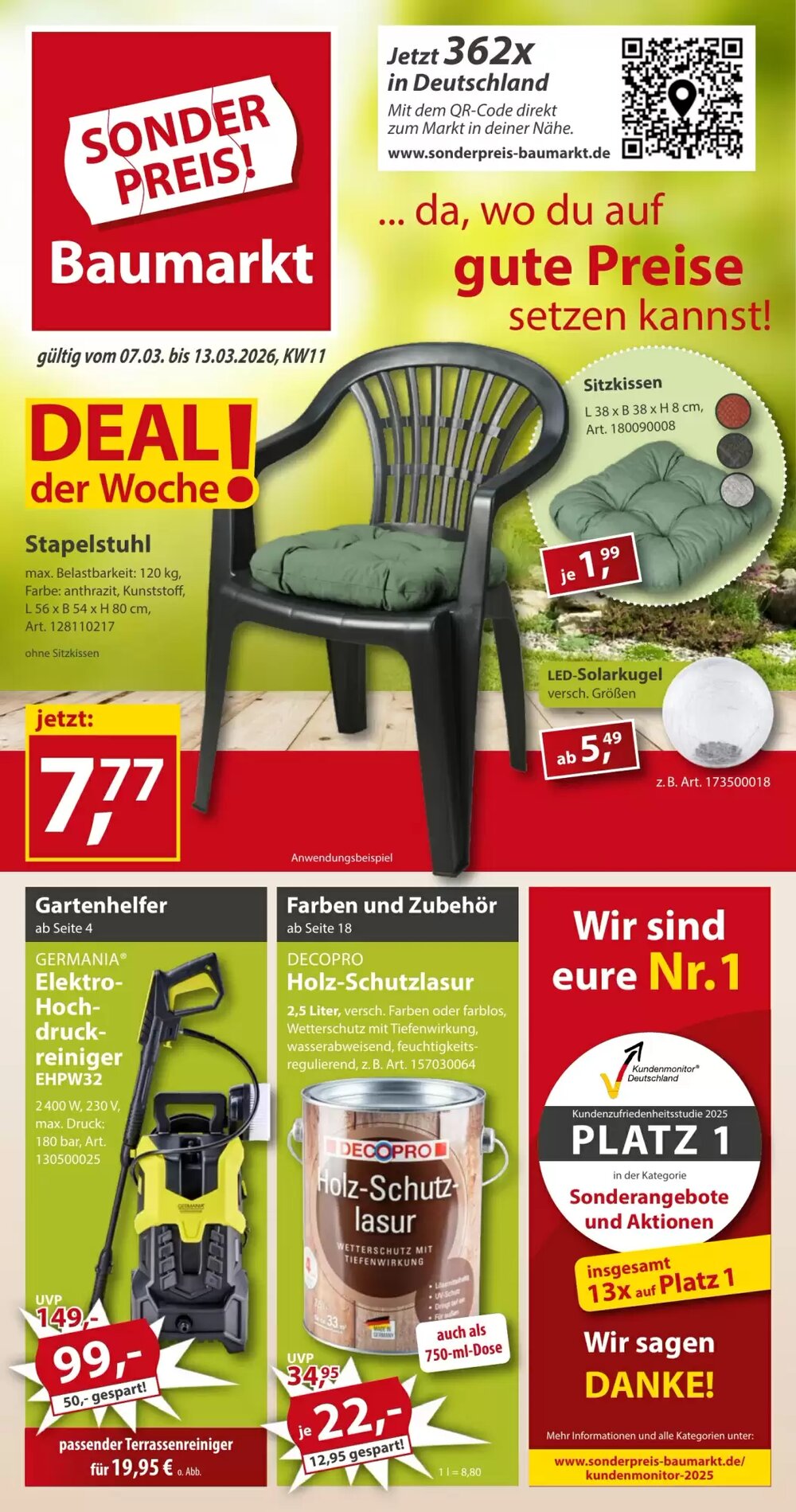 Sonderpreis Baumarkt Prospekt (ab 07.03.2026) zum Blättern - Seite 1