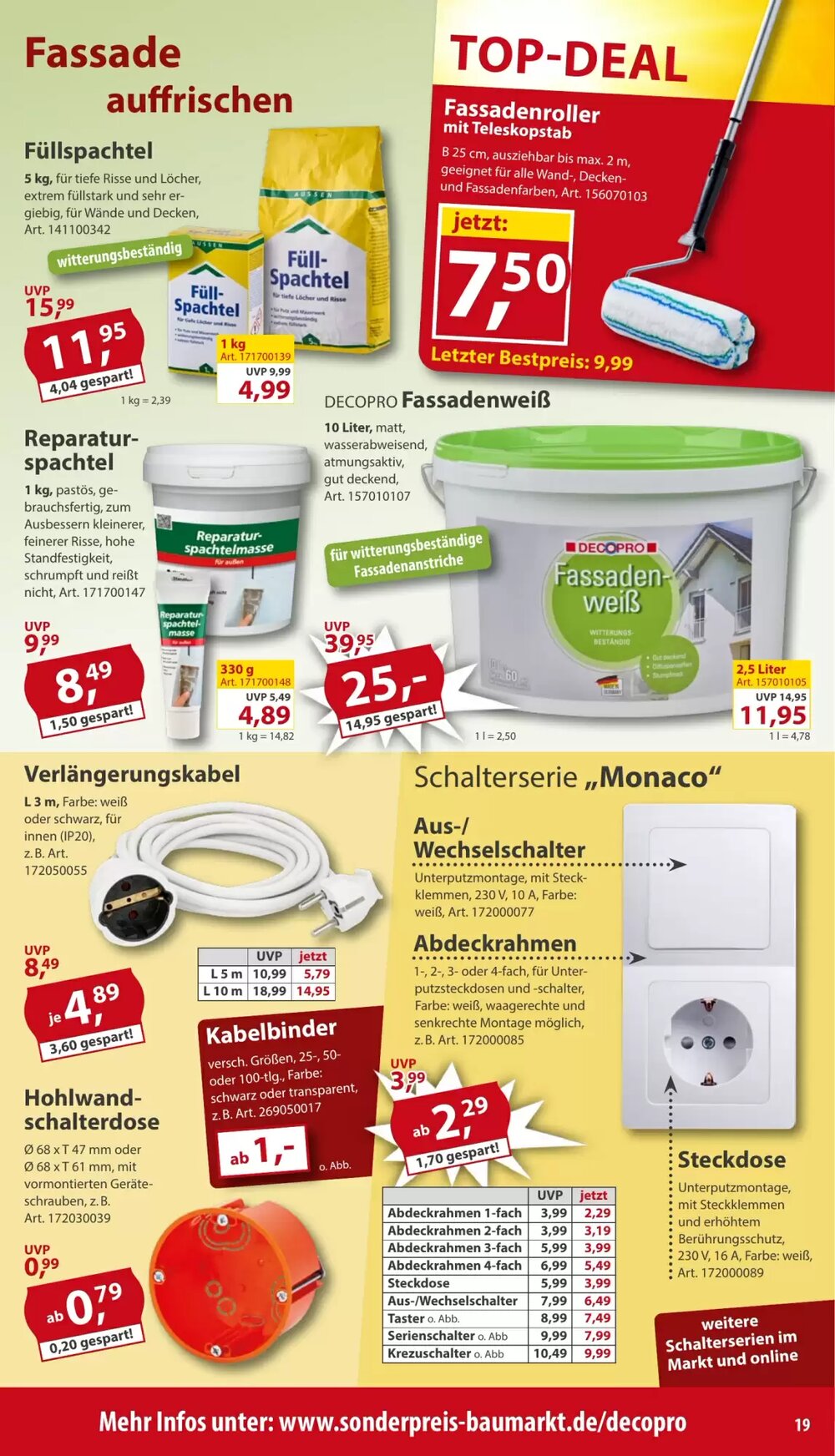 Sonderpreis Baumarkt Prospekt (ab 07.03.2026) zum Blättern - Seite 19