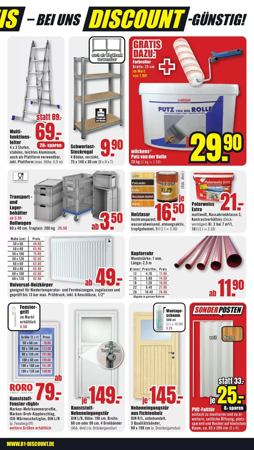 B1 Discount Baumarkt Prospekt (ab 07.03.2026) zum Blättern - Seite 9