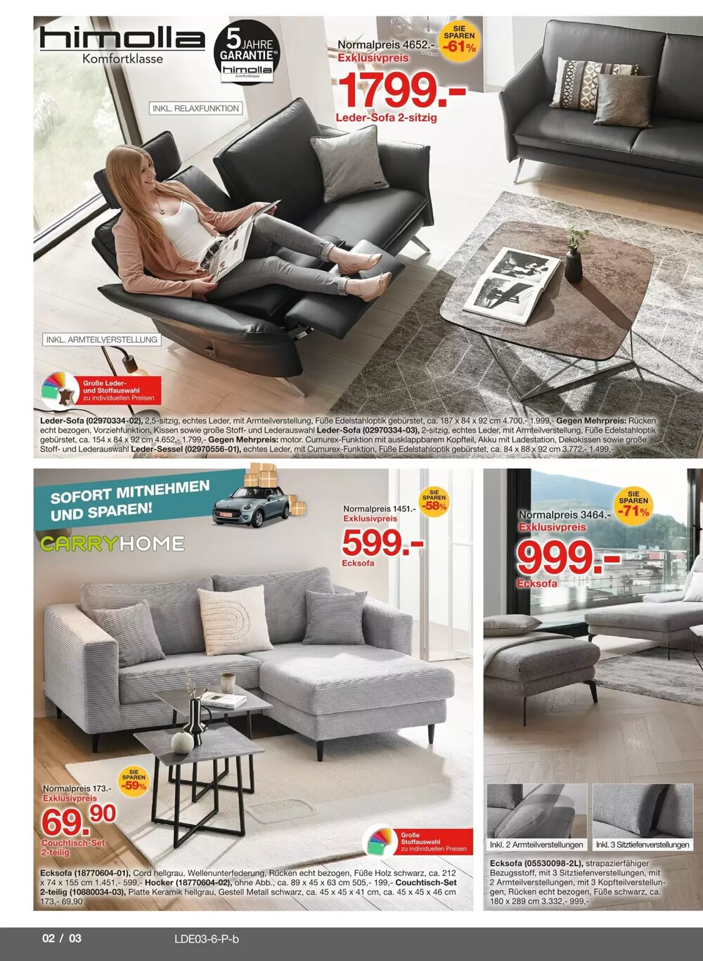 Möbelzentrum Pforzheim Prospekt (ab 07.03.2026) zum Blättern - Seite 2