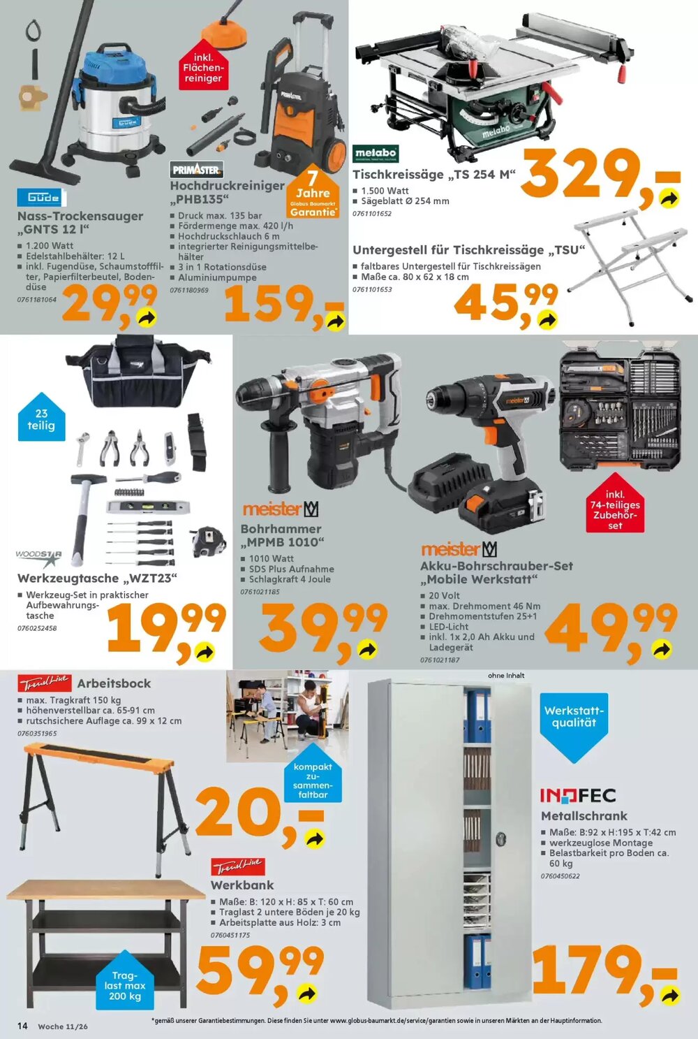 Globus Baumarkt Prospekt (ab 08.03.2026) zum Blättern - Seite 14