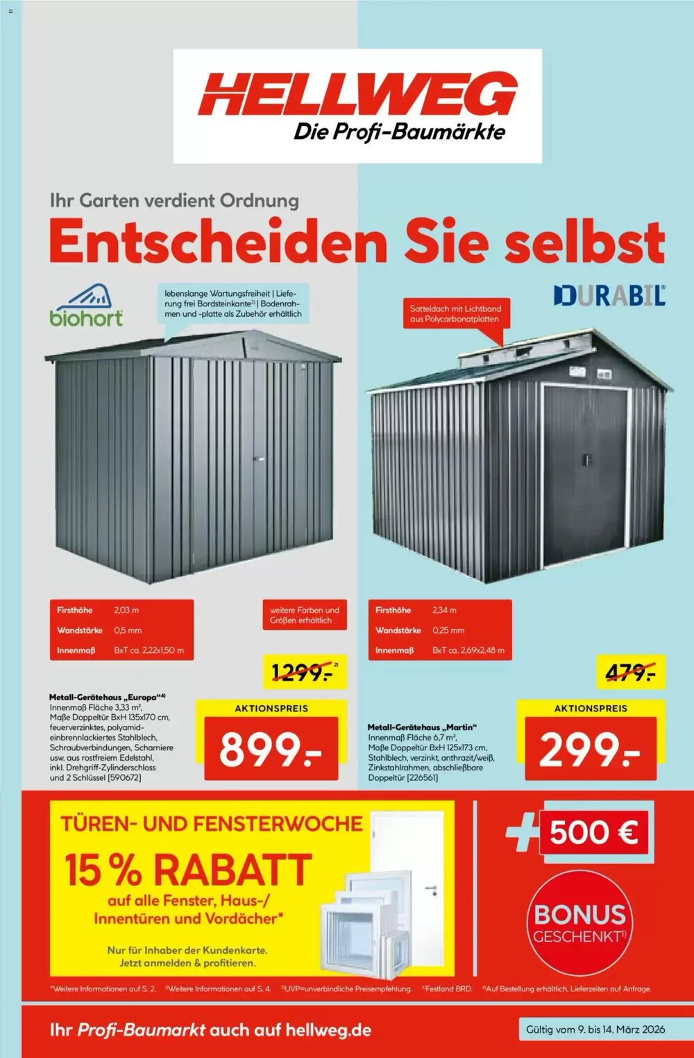 Hellweg Prospekt (ab 09.03.2026) zum Blättern - Seite 1