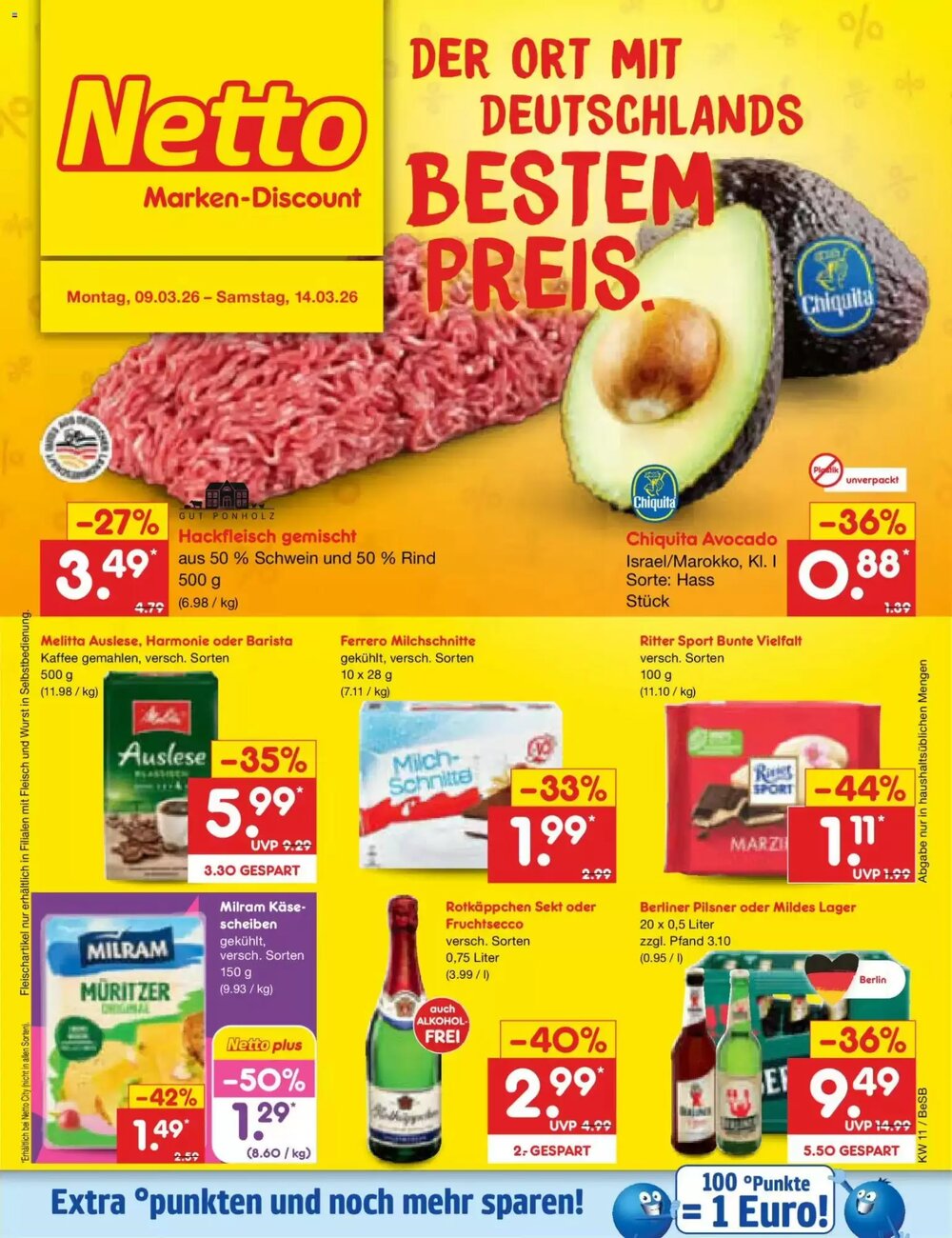 Netto Marken-Discount Prospekt (ab 09.03.2026) zum Blättern - Seite 1