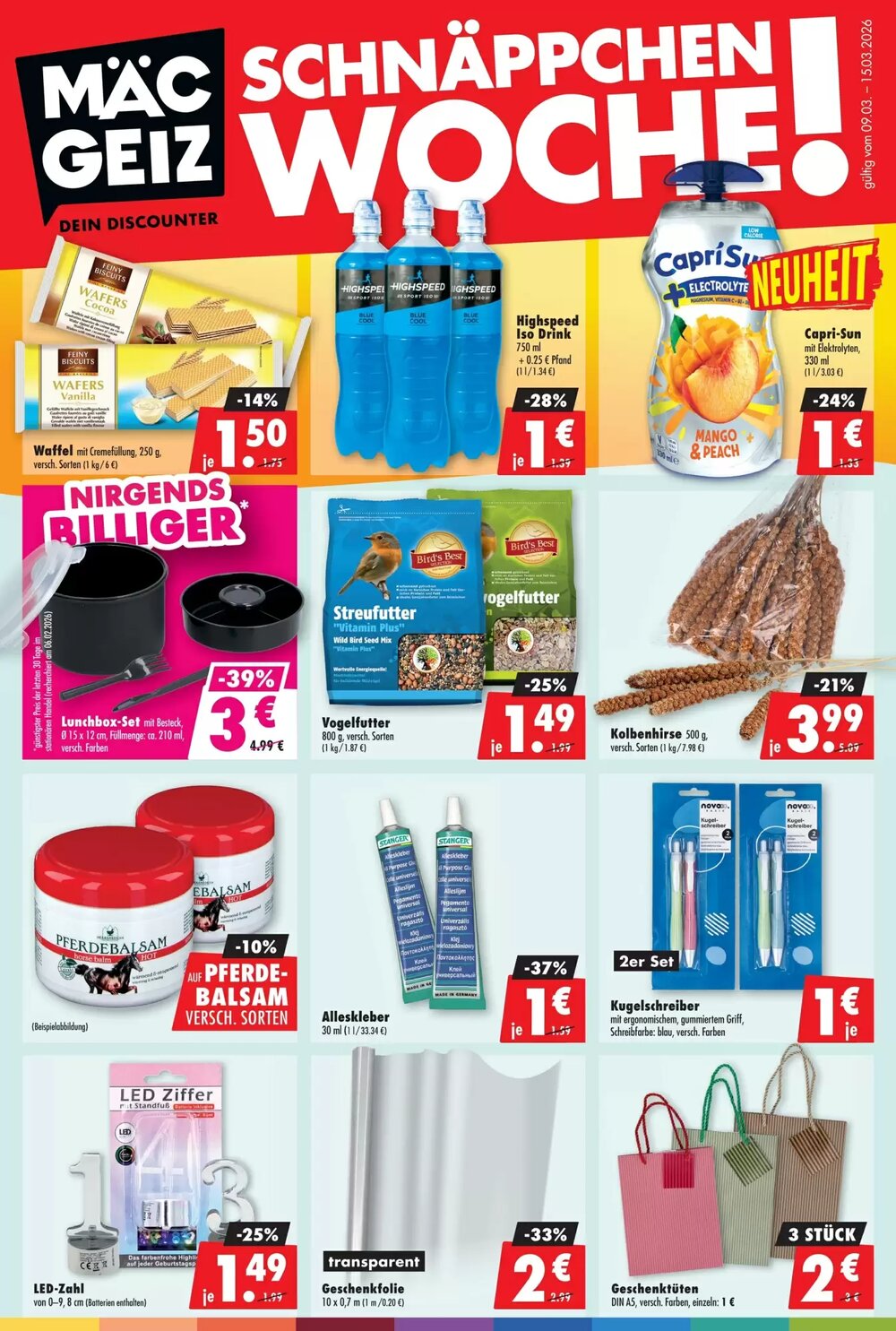 Mäc Geiz Prospekt (ab 09.03.2026) zum Blättern - Seite 1