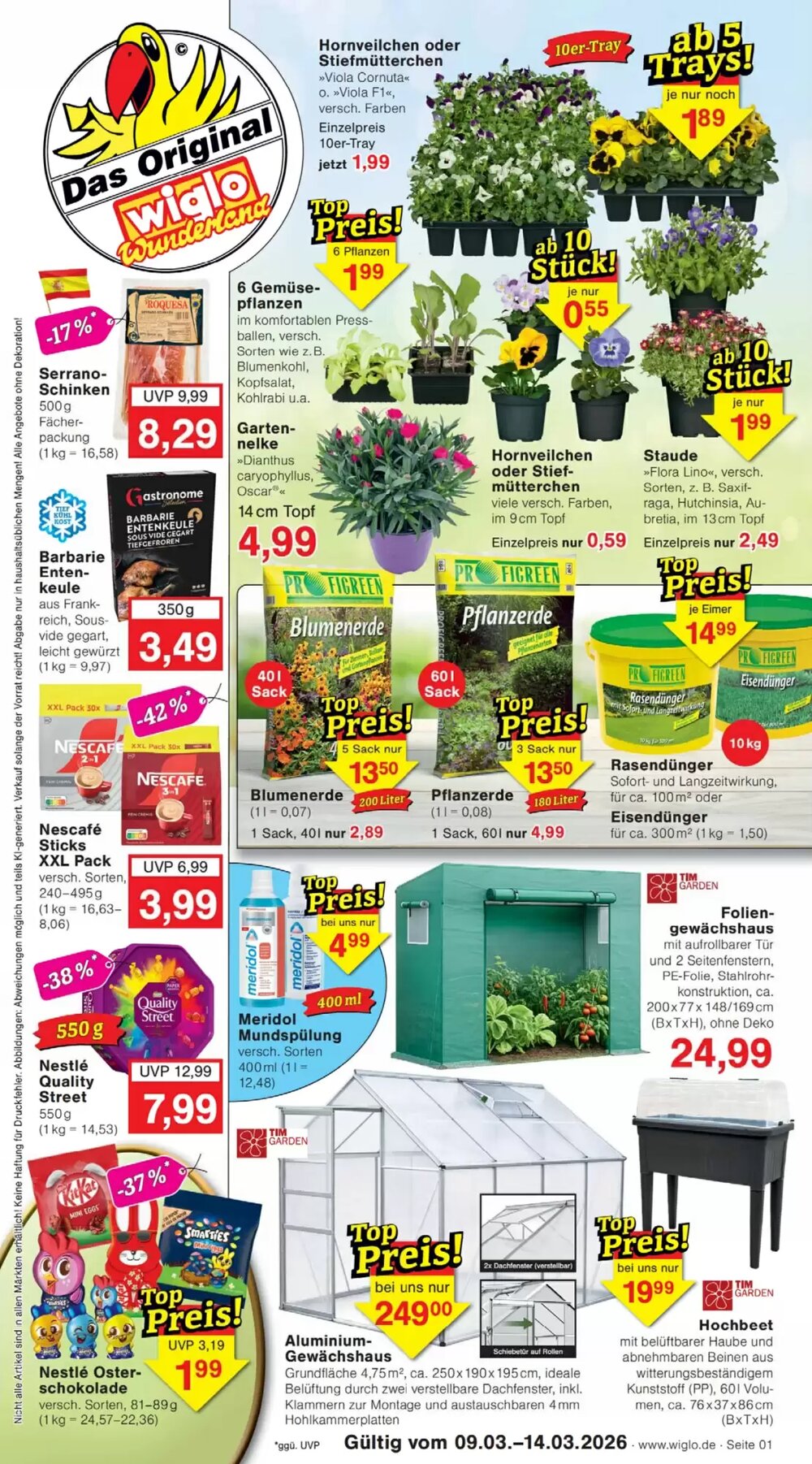 Wiglo Wunderland Prospekt (ab 09.03.2026) zum Blättern - Seite 1