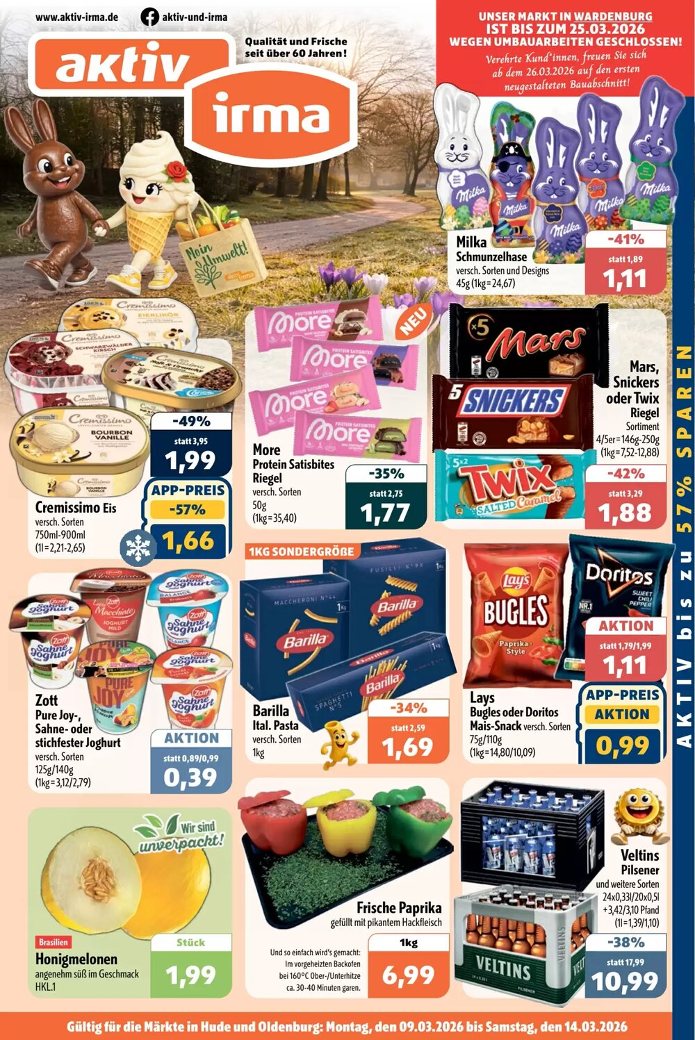 Aktiv Irma Prospekt (ab 09.03.2026) zum Blättern - Seite 1