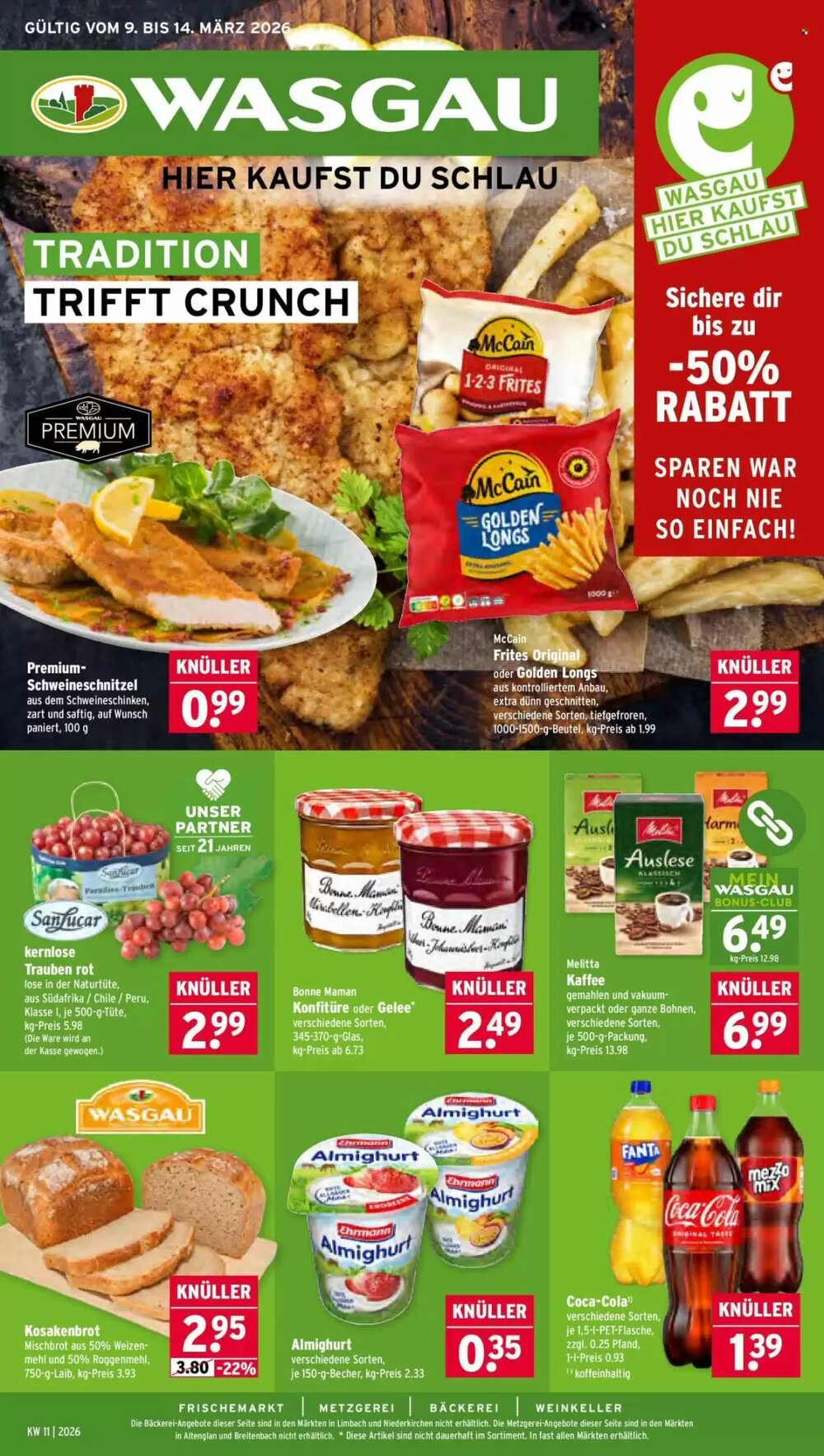 Wasgau Prospekt (ab 09.03.2026) zum Blättern - Seite 1