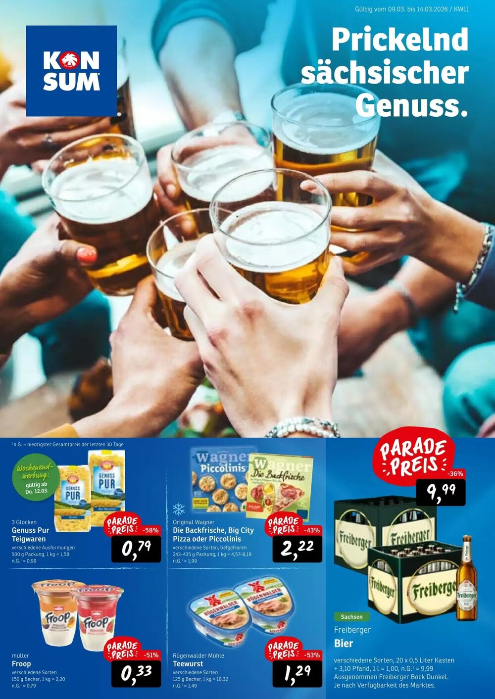 KONSUM Prospekt (ab 09.03.2026) zum Blättern - Seite 1