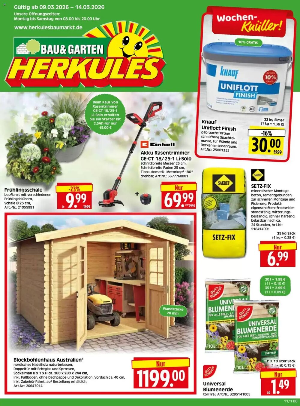 Edeka Herkules Prospekt (ab 09.03.2026) zum Blättern - Seite 1