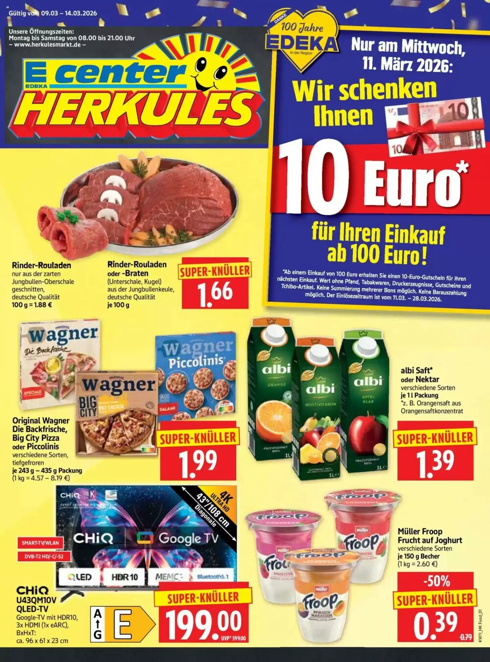 Edeka Herkules Prospekt (ab 09.03.2026) zum Blättern - Seite 1