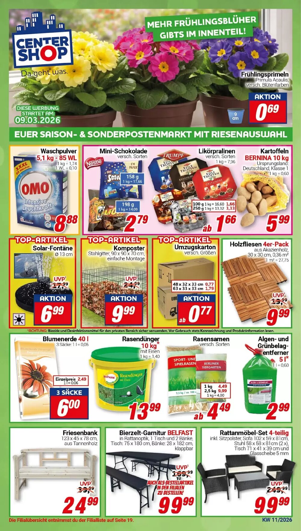 CENTERSHOP Prospekt (ab 09.03.2026) zum Blättern - Seite 1