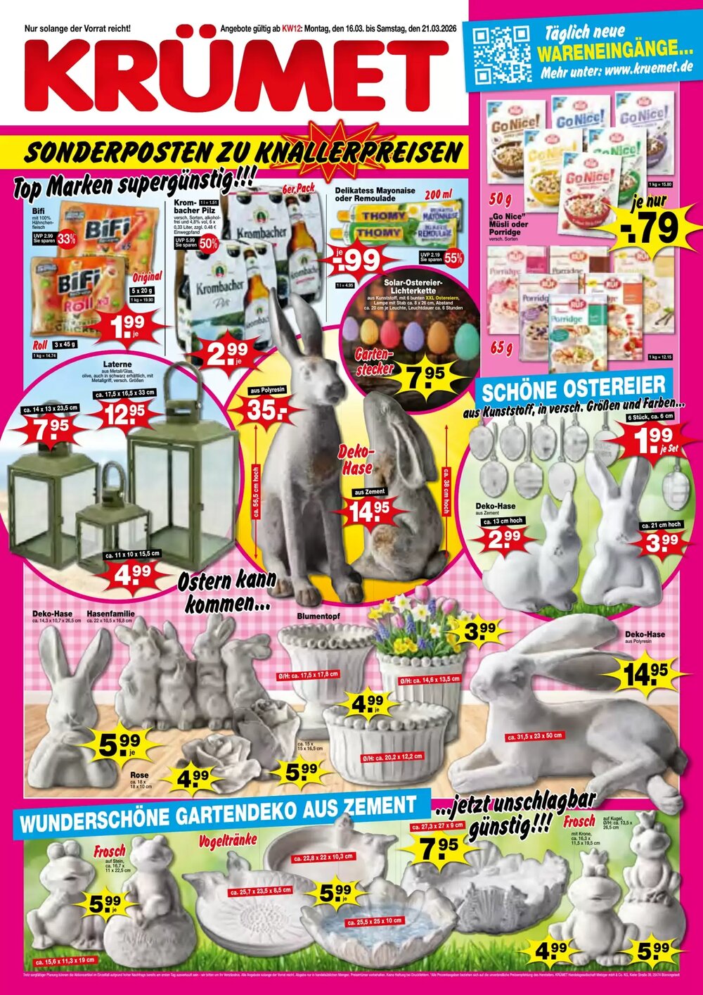 Krümet Sonderposten Prospekt (ab 09.03.2026) zum Blättern - Seite 1