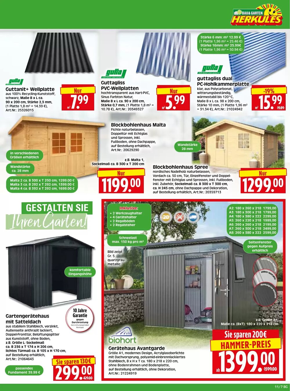 Herkules Baumarkt Prospekt (ab 09.03.2026) zum Blättern - Seite 7