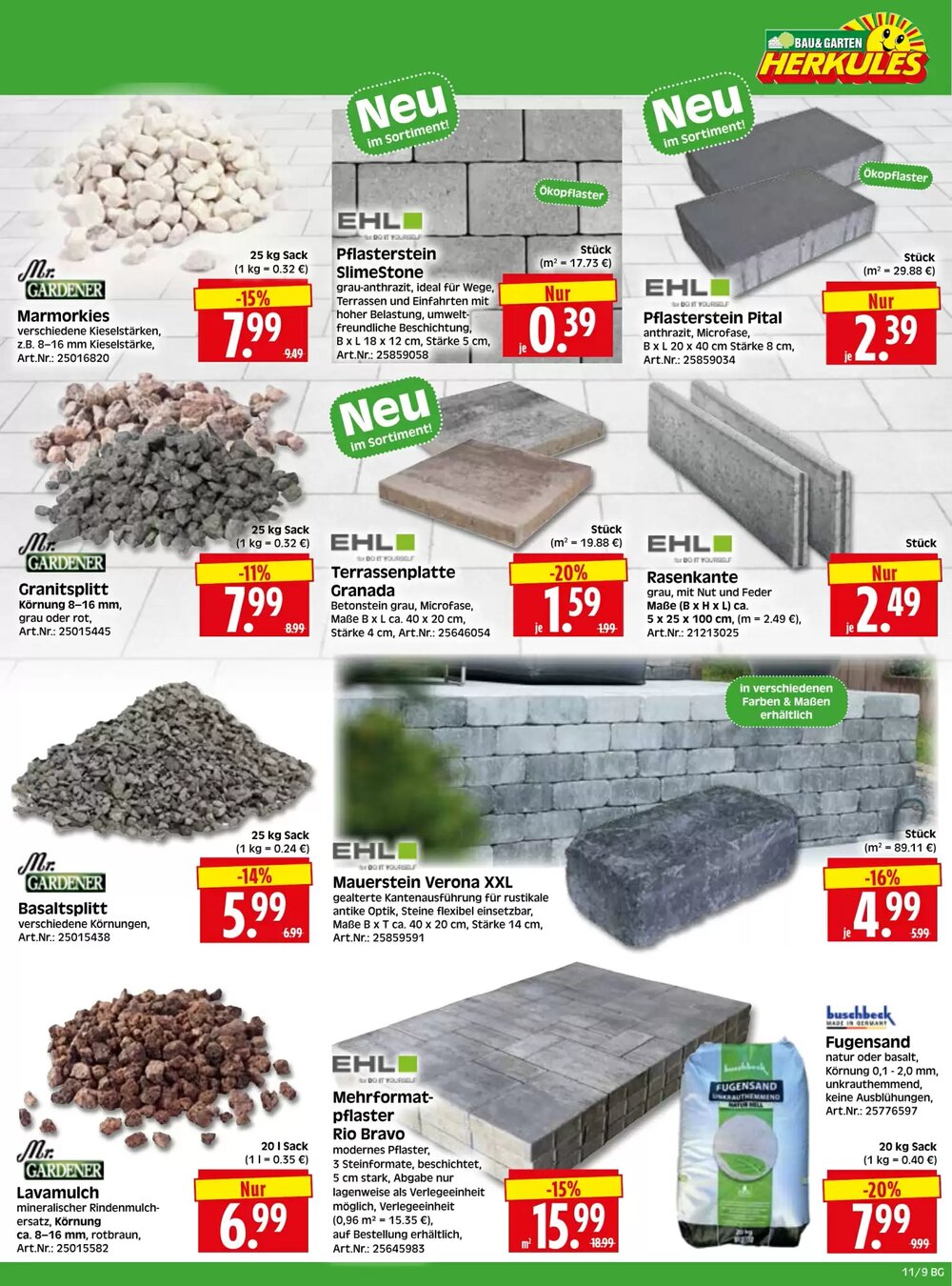 Herkules Baumarkt Prospekt (ab 09.03.2026) zum Blättern - Seite 9