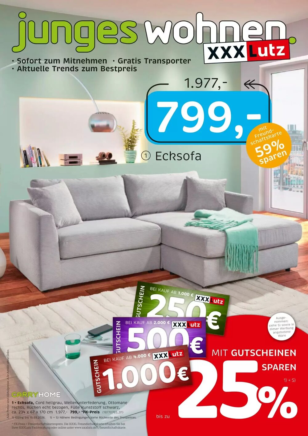 XXXLutz Prospekt (ab 09.03.2026) zum Blättern - Seite 1