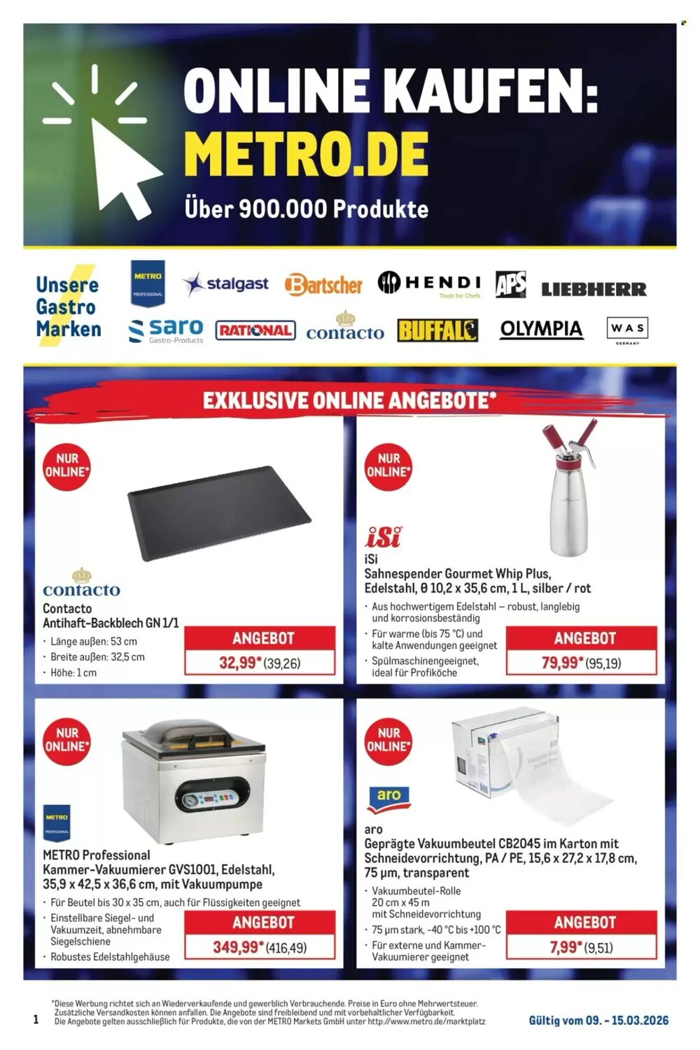 METRO Prospekt (ab 09.03.2026) zum Blättern - Seite 1