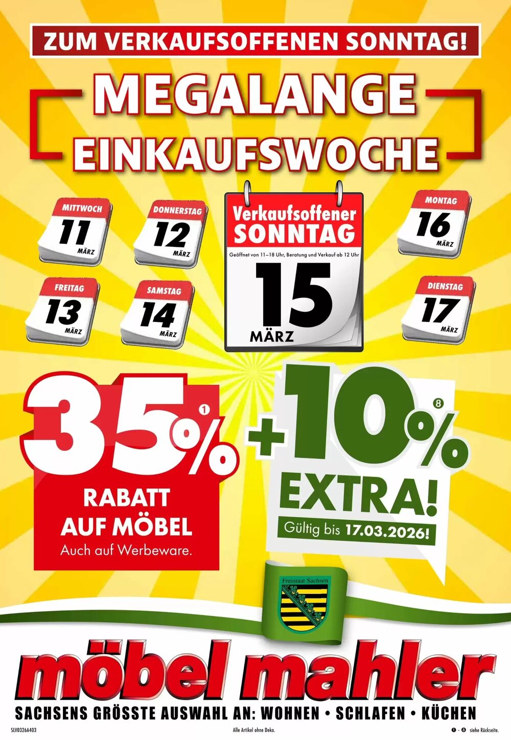 Möbel Mahler Prospekt (ab 11.03.2026) zum Blättern - Seite 1