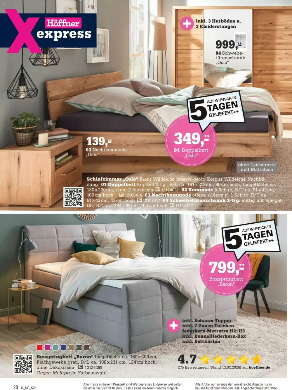 Höffner Prospekt (ab 11.03.2026) zum Blättern - Seite 20