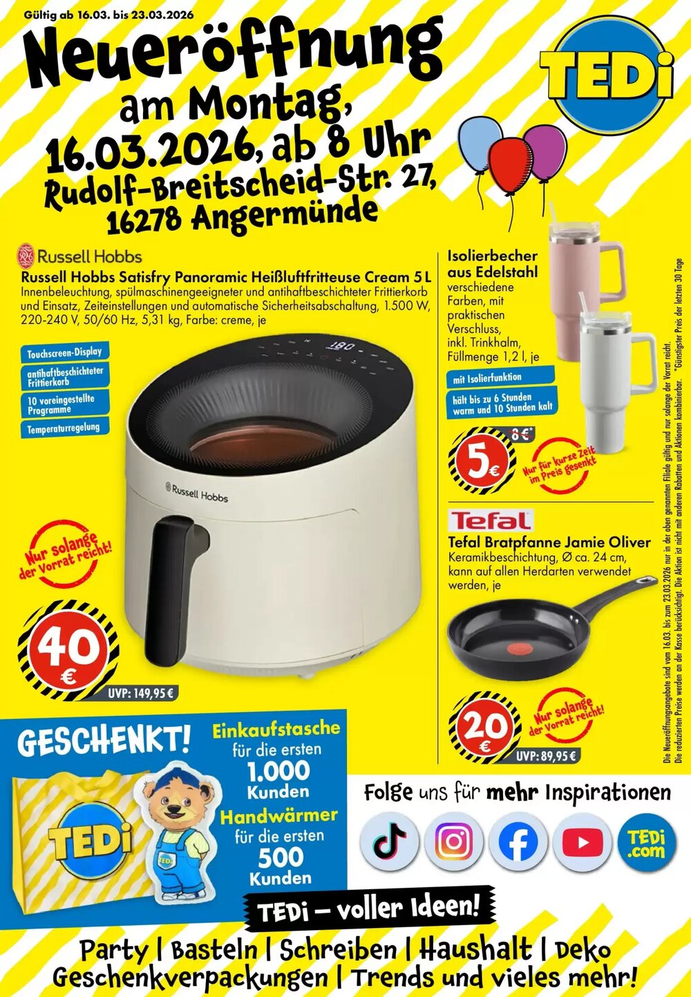 TEDi Prospekt (ab 11.03.2026) zum Blättern - Seite 1