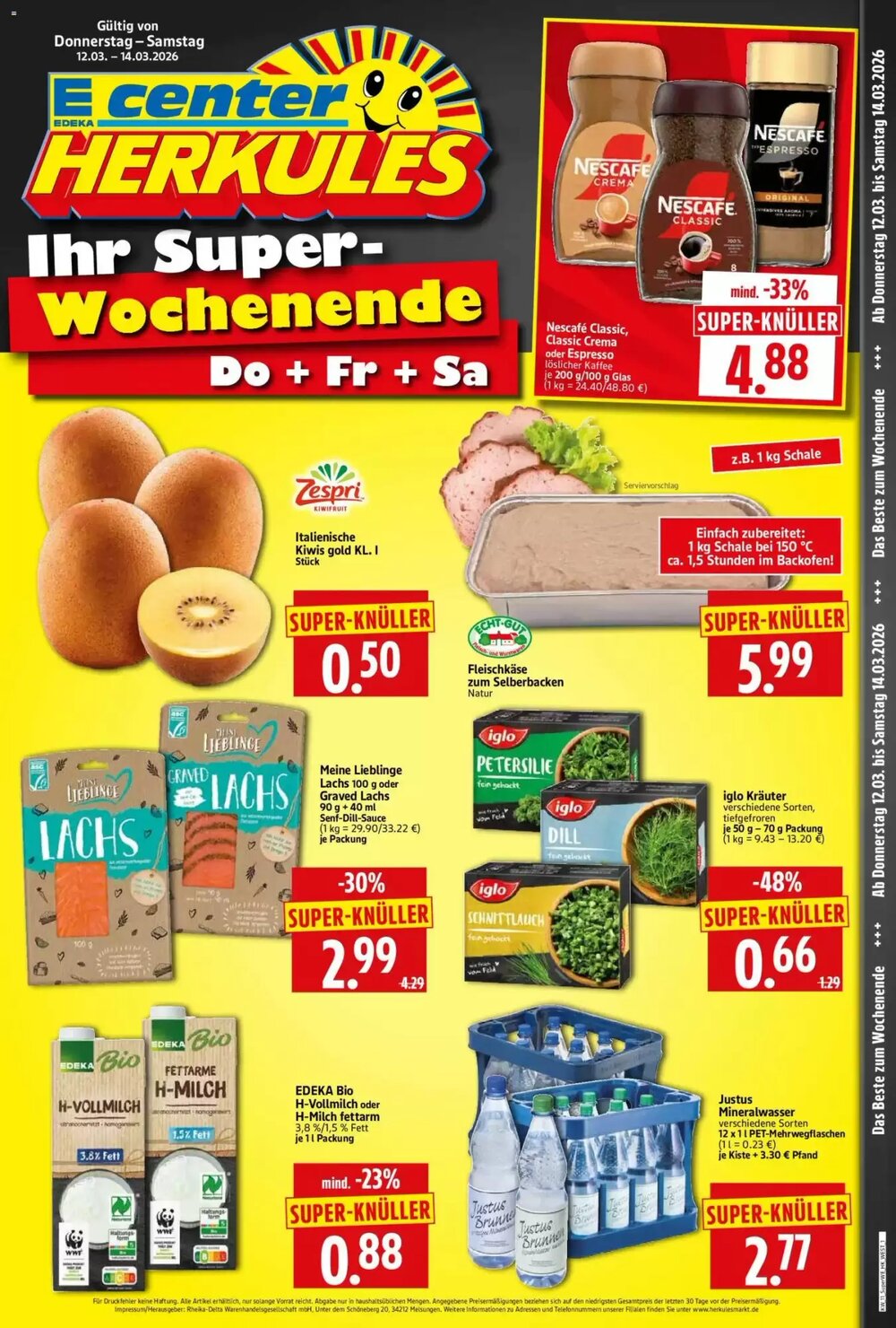 Edeka Herkules Prospekt (ab 12.03.2026) zum Blättern - Seite 1
