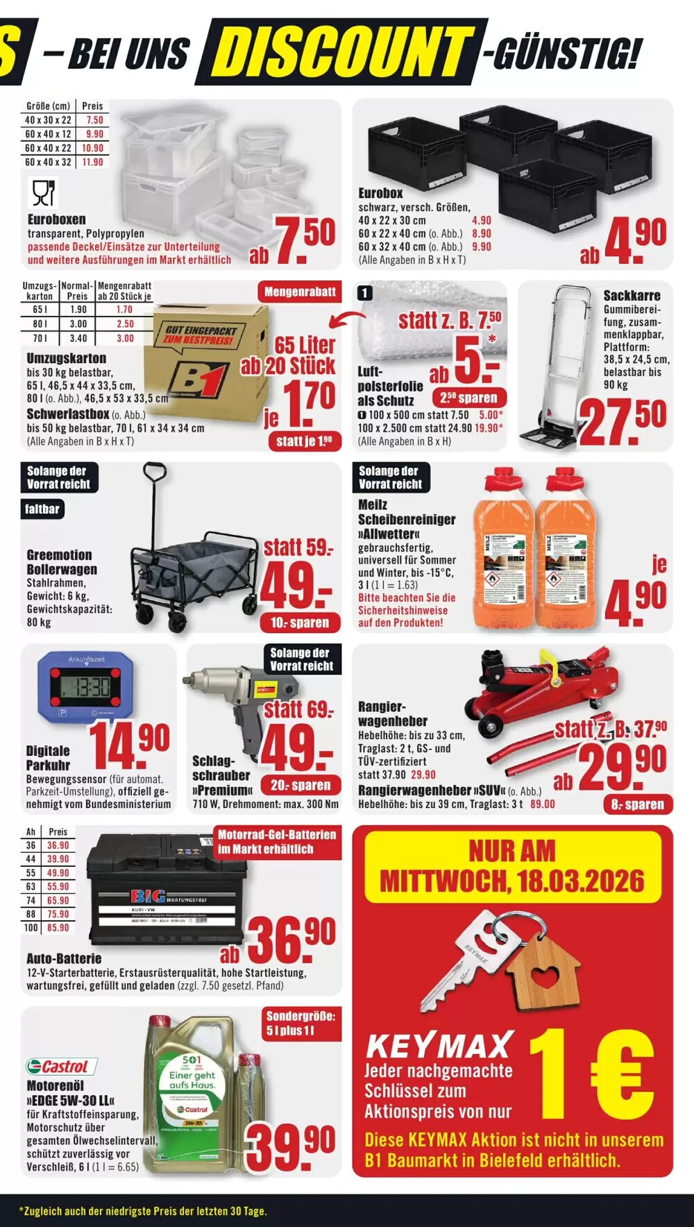 B1 Discount Baumarkt Prospekt (ab 14.03.2026) zum Blättern - Seite 9