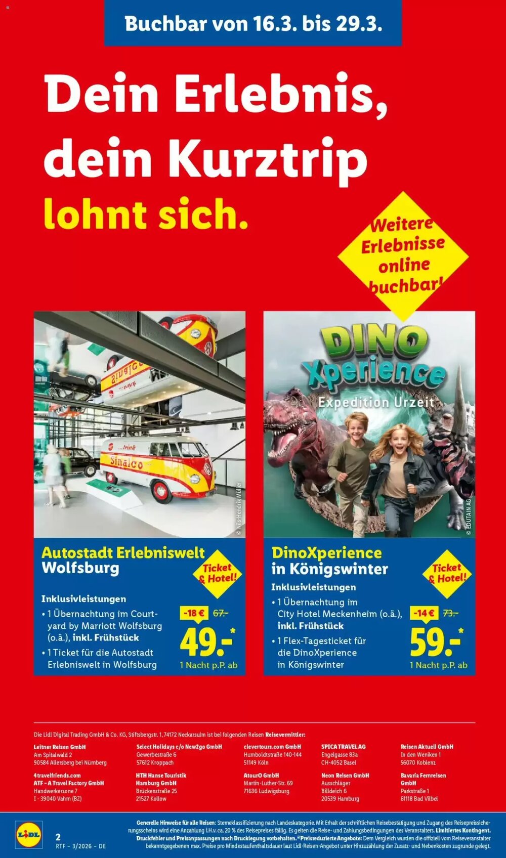 Lidl Reisen Prospekt (ab 14.03.2026) zum Blättern - Seite 2