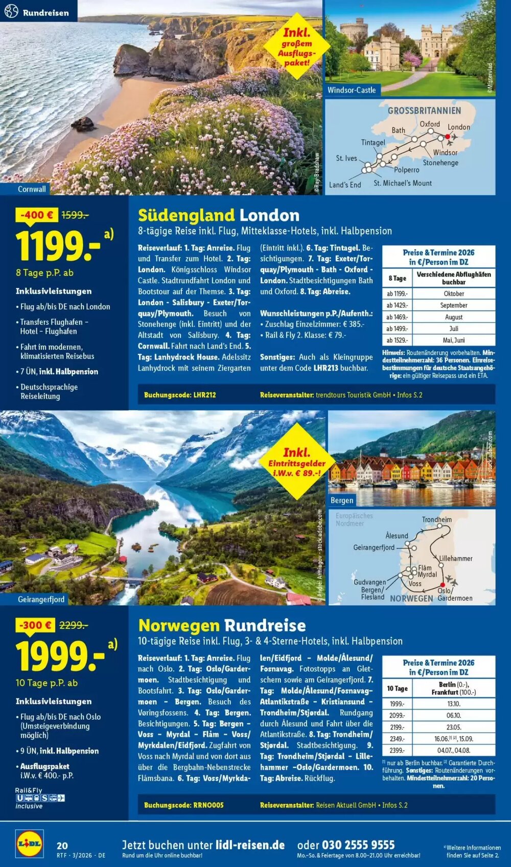 Lidl Reisen Prospekt (ab 14.03.2026) zum Blättern - Seite 20